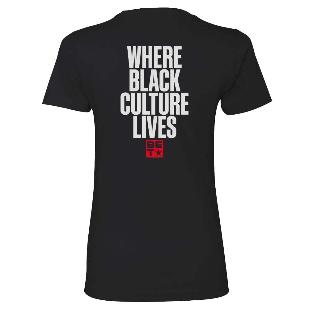 BET Where Black Culture Lives Women's Short Sleeve T-Shirt