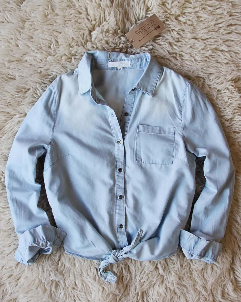 Denim & Tie Top