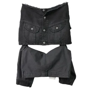 DENIM TOP / BLACK