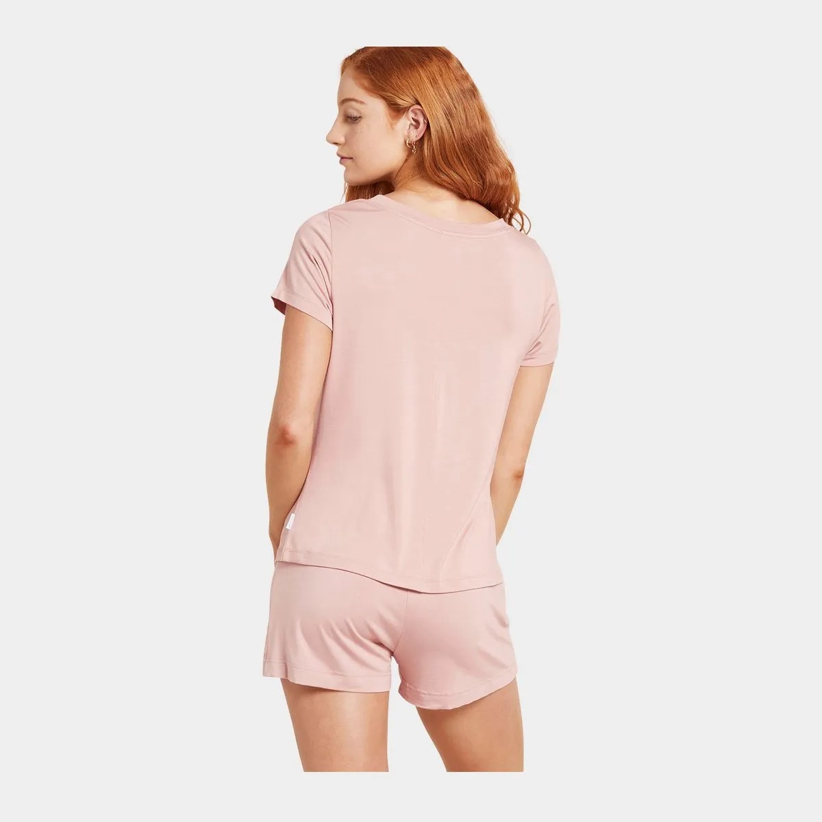 Lyserød bambus lounge T-shirt