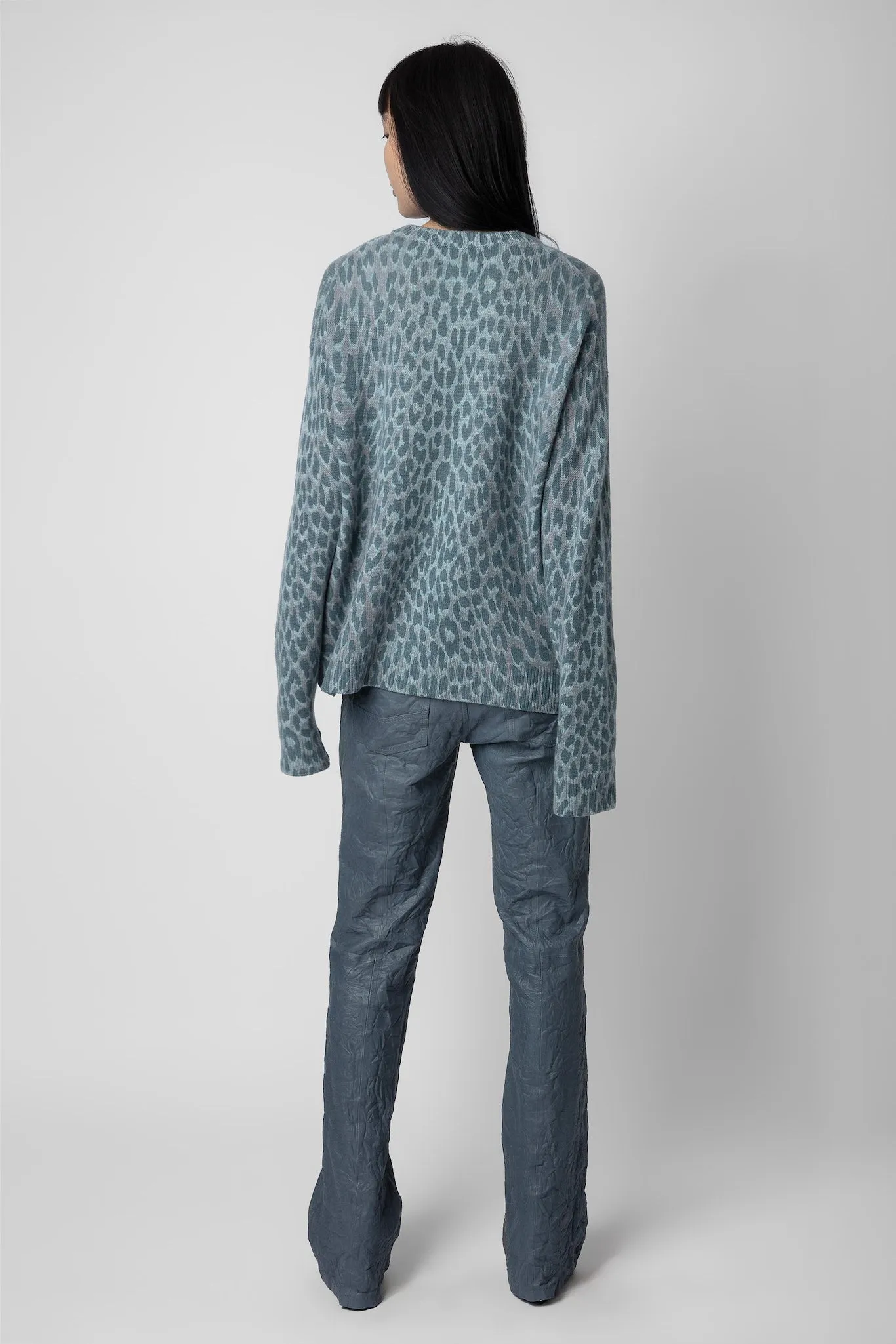 Markus Leopard Cashmere Jumper Nuage