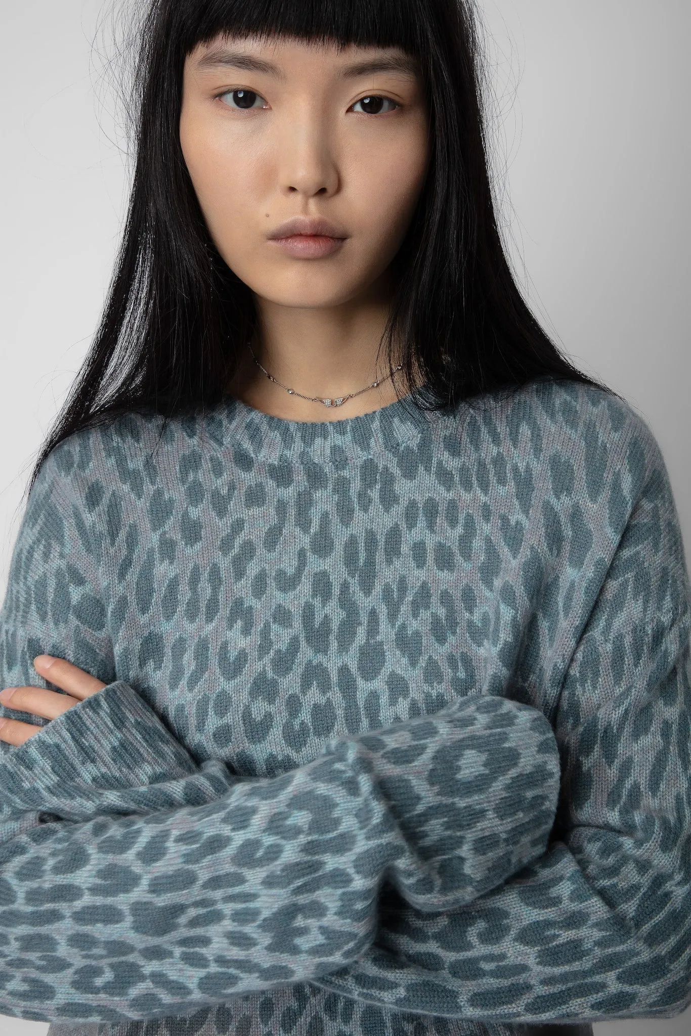 Markus Leopard Cashmere Jumper Nuage