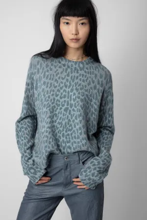 Markus Leopard Cashmere Jumper Nuage