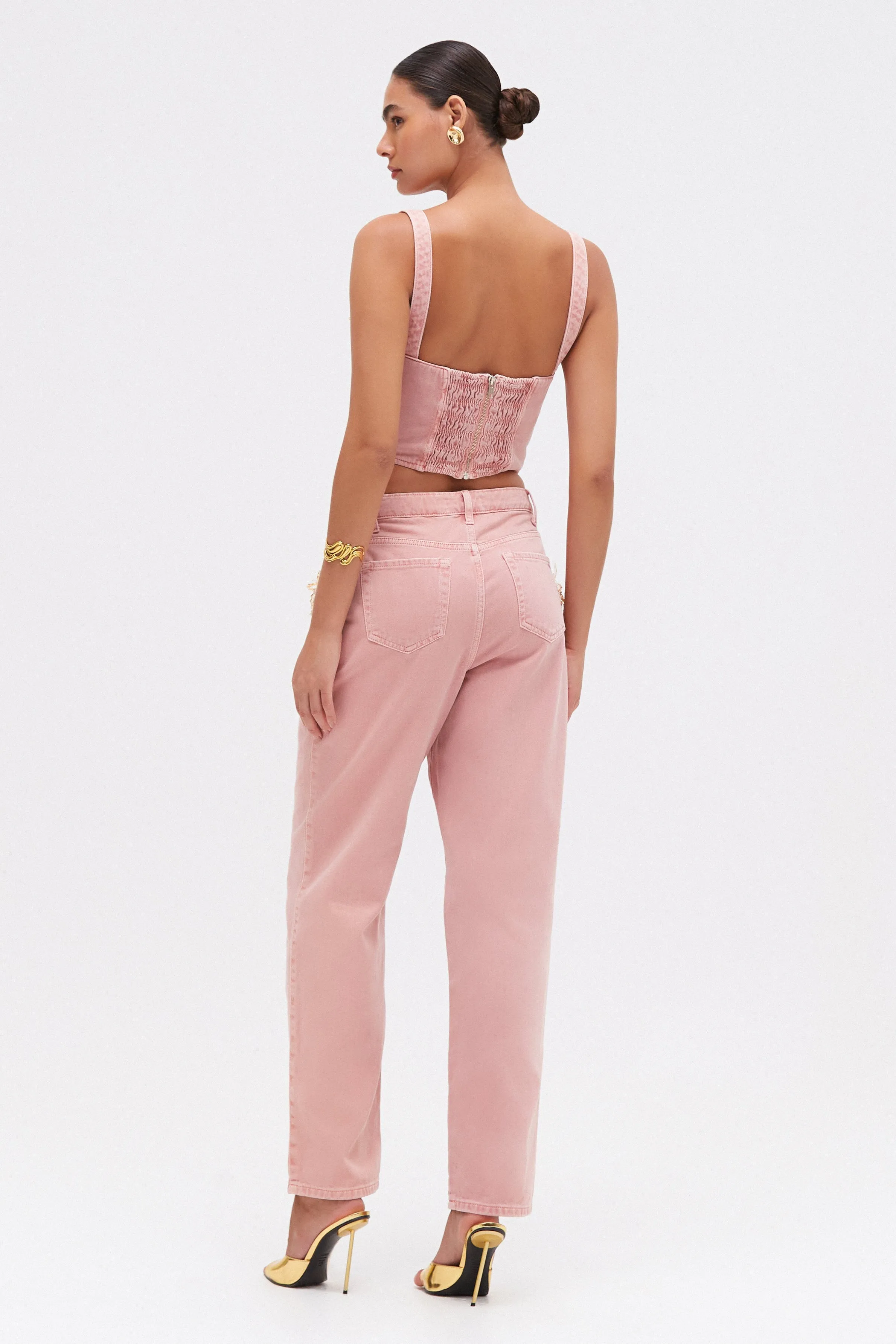 PINK DENIM TOP