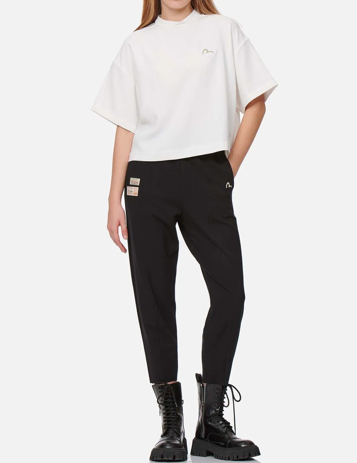 Seagull Embroidered Boxy Blouse