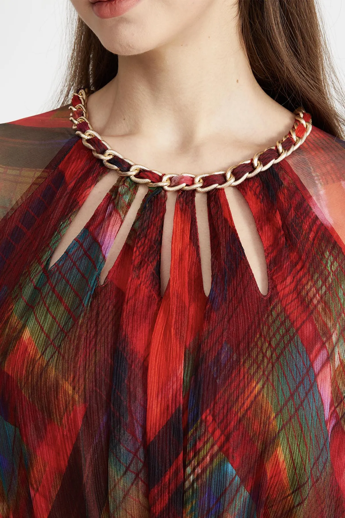 Sierra Hollow Out Silk Dress